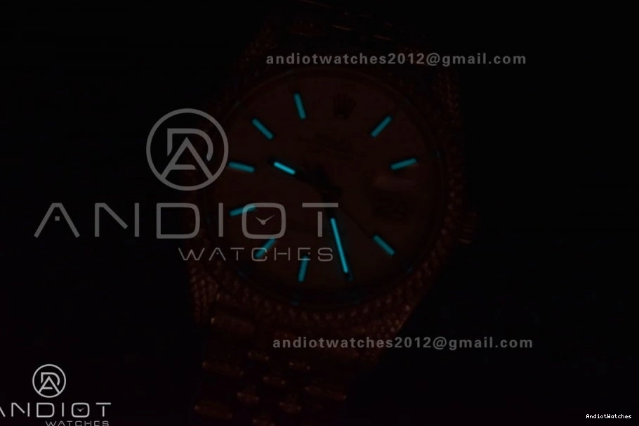 SportInspired Diamond Blue Stick DateJust Version Markers 41mm Best 897 JDF 0420